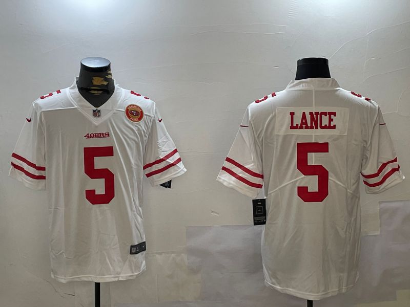 Men San Francisco 49ers #5 Lance White Second generation 2024 Nike Limited NFL Jersey style 11->san francisco 49ers->NFL Jersey